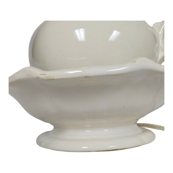 Vintage 70s Water Pitcher Wash Basin Ceramic Table Lamp 15" Tall MCM Room Decor - Picture 5 of 16